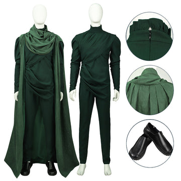 God of Stories Loki Cosplay Costume Loki Season 2 Green Halloween Suit